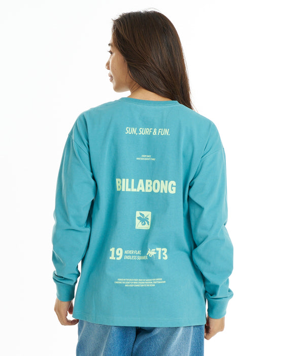 BILLABONG ウィメンズ SUN SURF & FUN BOY FIT LS TEE ロンT 【2026年秋冬モデル】 YBB / L