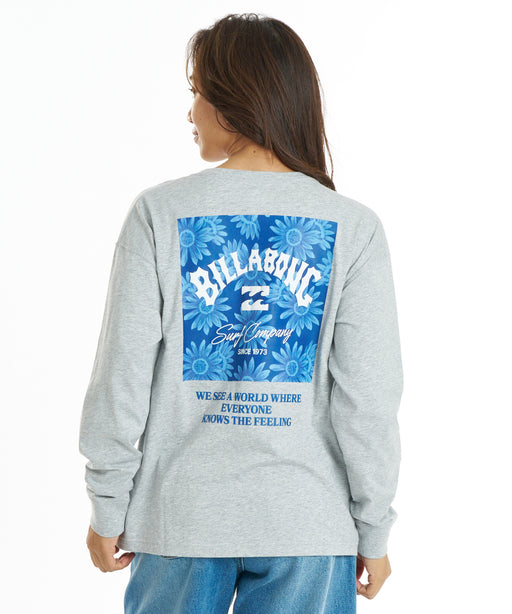 BILLABONG ウィメンズ SQUARE LOGO BOY FIT LS TEE ロンT 【2026年秋冬モデル】 GRH / L