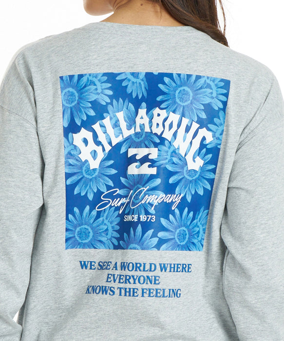 BILLABONG ウィメンズ SQUARE LOGO BOY FIT LS TEE ロンT 【2026年秋冬モデル】 GRH / L