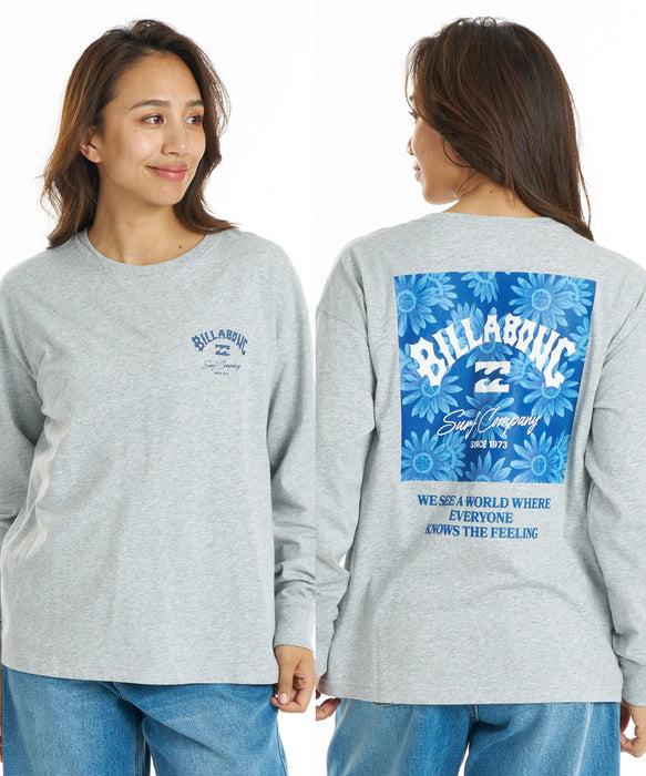 BILLABONG ウィメンズ SQUARE LOGO LS TEE ロンT 【BOY FIT】【2026年秋冬モデル】