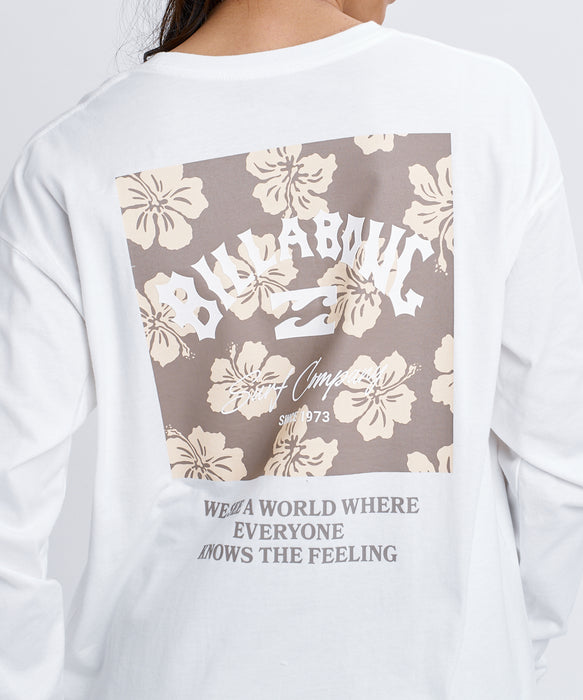 BILLABONG ウィメンズ SQUARE LOGO BOY FIT LS TEE ロンT 【2026年秋冬モデル】 OFW / L