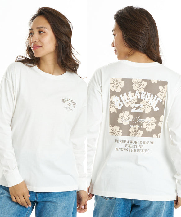 BILLABONG ウィメンズ SQUARE LOGO LS TEE ロンT 【BOY FIT】【2026年秋冬モデル】