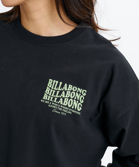 BILLABONG ウィメンズ WAVE LOGO CROPPED LS TEE ロンT 【2026年秋冬モデル】 BLK / L