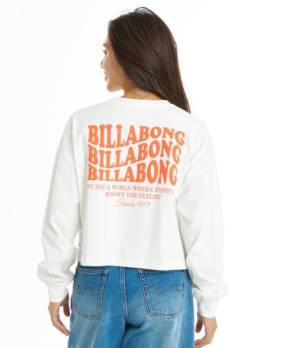 BILLABONG ウィメンズ WAVE LOGO CROPPED LS TEE ロンT 【2026年秋冬モデル】 OFW / L
