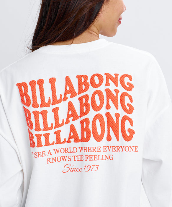 BILLABONG ウィメンズ WAVE LOGO CROPPED LS TEE ロンT 【2026年秋冬モデル】 OFW / L