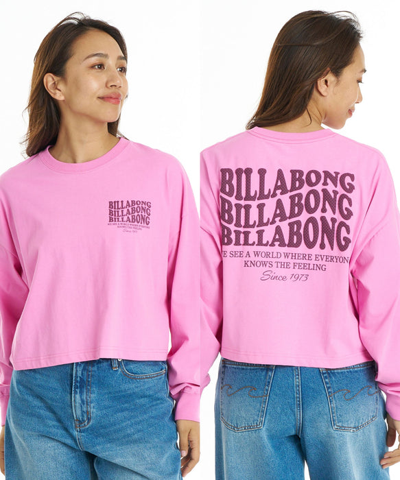 BILLABONG ウィメンズ WAVE LOGO CROPPED LS TEE ロンT 【接触冷感】【LOOSE CROPPED】【2026年秋冬モデル】