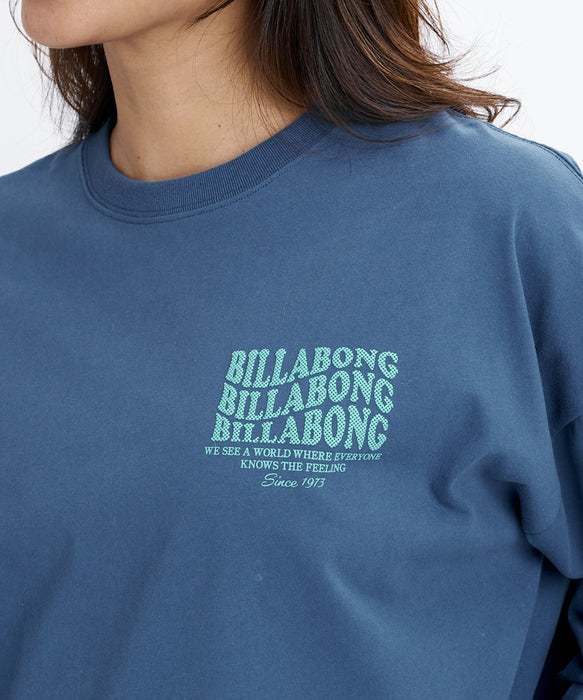 BILLABONG ウィメンズ WAVE LOGO CROPPED LS TEE ロンT 【2026年秋冬モデル】 TRV / L
