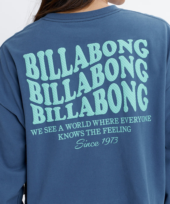 BILLABONG ウィメンズ WAVE LOGO CROPPED LS TEE ロンT 【2026年秋冬モデル】 TRV / L