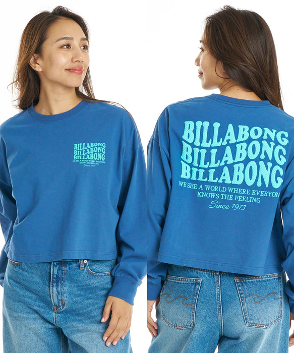 BILLABONG ウィメンズ WAVE LOGO CROPPED LS TEE ロンT 【接触冷感】【LOOSE CROPPED】【2026年秋冬モデル】