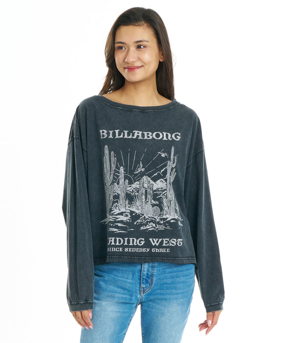 BILLABONG ウィメンズ HEADING WEST LS TEE ロンT 【2026年秋冬モデル】 OFB / M