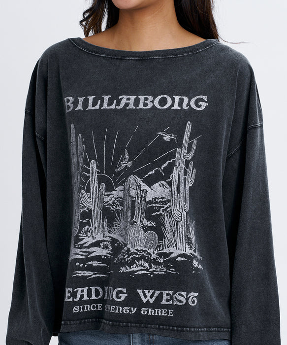 BILLABONG ウィメンズ HEADING WEST LS TEE ロンT 【2026年秋冬モデル】 OFB / M