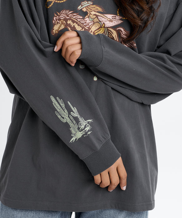 BILLABONG ウィメンズ GLOBAL GRAPHIC LS TEE ロンT 【2026年秋冬モデル】 OFB / L