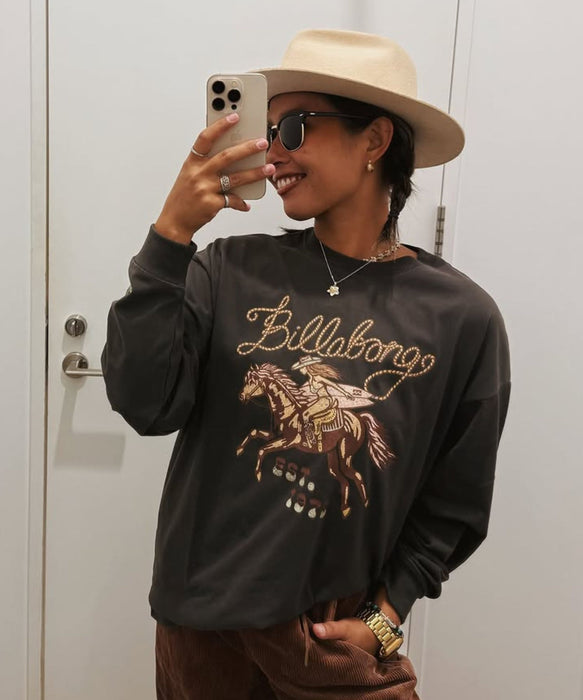 BILLABONG ウィメンズ GLOBAL GRAPHIC LS TEE ロンT 【接触冷感】【LOOSE FIT】【2026年秋冬モデル】