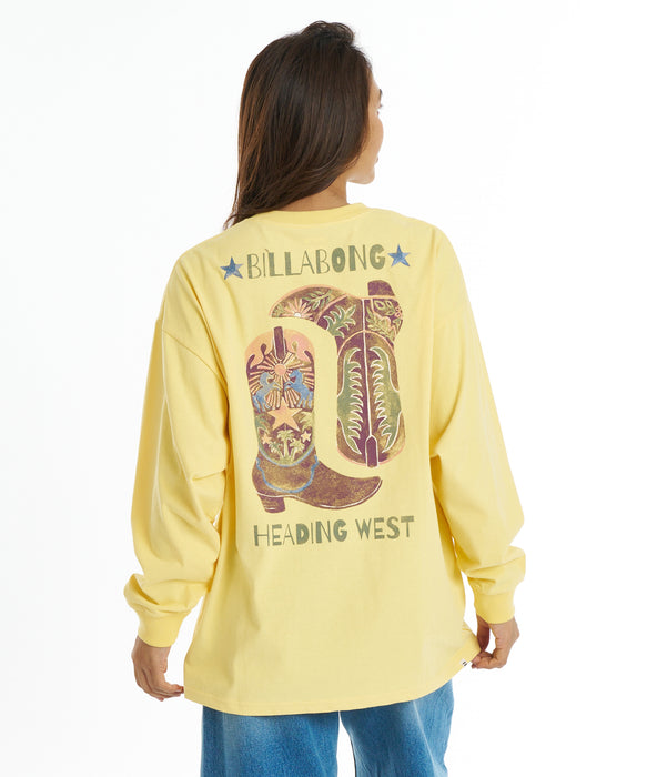 BILLABONG ウィメンズ GLOBAL GRAPHIC LS TEE ロンT 【2026年秋冬モデル】 SUD1 / L