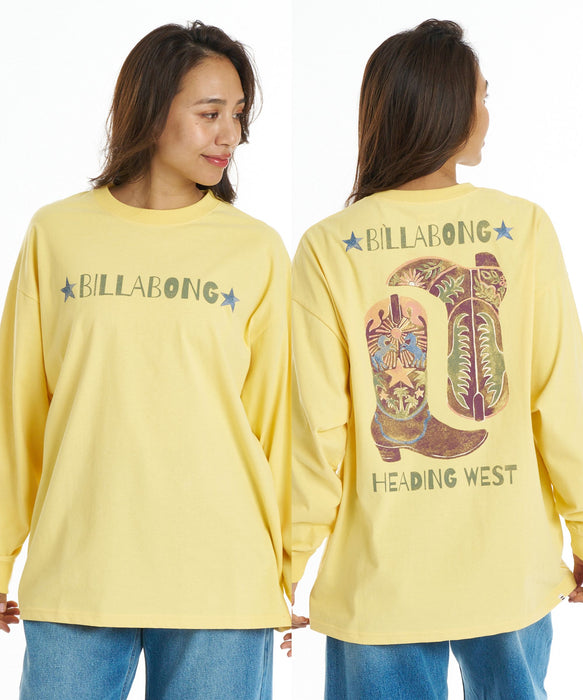 BILLABONG ウィメンズ GLOBAL GRAPHIC LS TEE ロンT 【接触冷感】【LOOSE FIT】【2026年秋冬モデル】