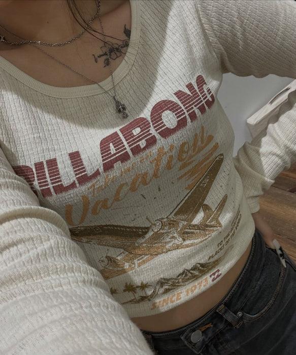 BILLABONG ウィメンズ GRAPHIC LS TEE ロンT 【BABY FIT】【2026年秋冬モデル】