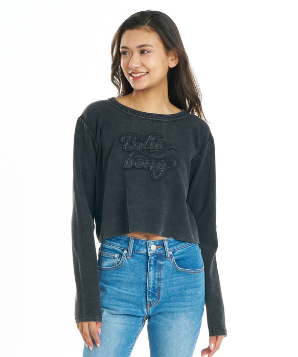 BILLABONG ウィメンズ APPLIQUE BABY FIT LS TEE ロンT 【2026年秋冬モデル】 BLK / L