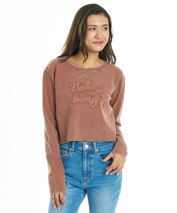 BILLABONG ウィメンズ APPLIQUE BABY FIT LS TEE ロンT 【2026年秋冬モデル】 BRST / L