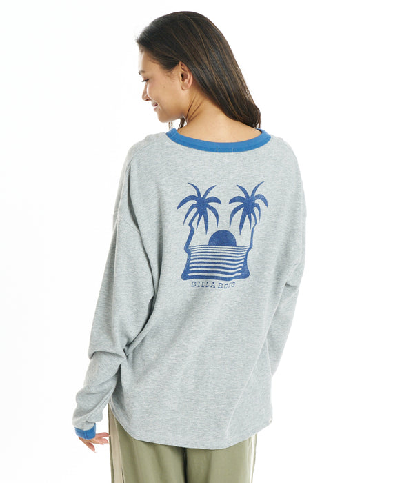 BILLABONG ウィメンズ SURF CAMP LE SURF LE LOVE LS TEE ロンT 【2026年秋冬モデル】 GRH / L