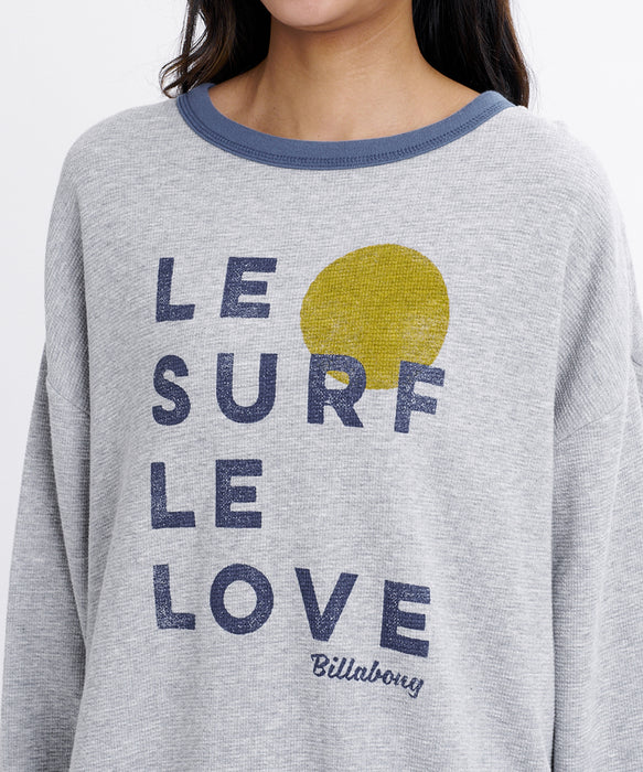 BILLABONG ウィメンズ SURF CAMP LE SURF LE LOVE LS TEE ロンT 【2026年秋冬モデル】 GRH / L
