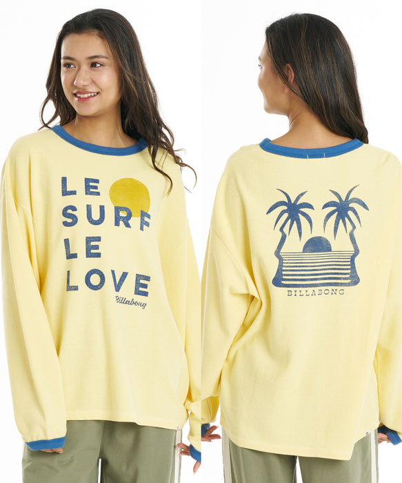 BILLABONG ウィメンズ LE SURF LE LOVE LS TEE ロンT 【SURF CAMP】【調温機能】【LOOSE FIT】【2026年秋冬モデル】