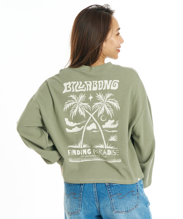 BILLABONG ウィメンズ SURF CAMP SUNSETS LE TEE ロンT 【2026年秋冬モデル】 ARG / L