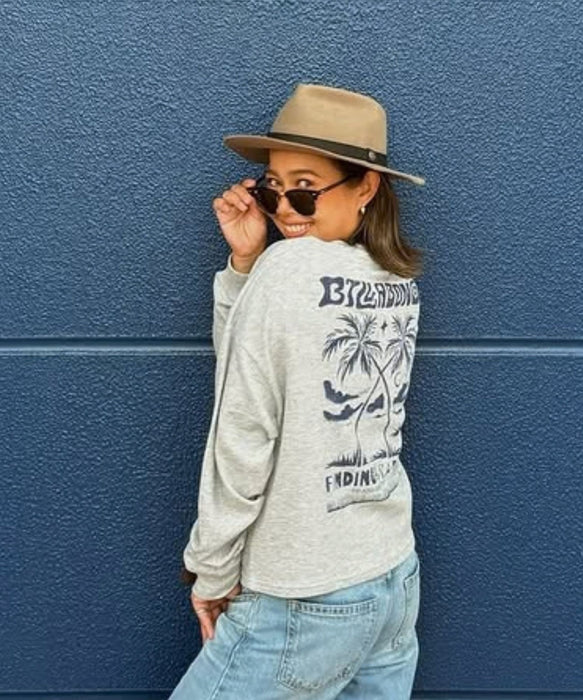 BILLABONG ウィメンズ SUNSETS LE TEE ロンT 【SURF CAMP】【調温機能】【LOOSE CROPPED】【2026年秋冬モデル】
