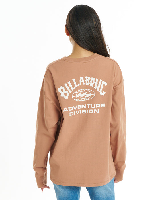 BILLABONG ウィメンズ ADIV LOGO WARM LS TEE ロンT 【2026年秋冬モデル】 SGA / L