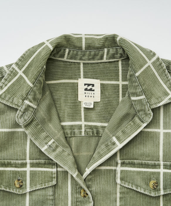 【直営店限定】BILLABONG ウィメンズ FADEAWAY SHACKET 長袖シャツ 【2026年秋冬モデル】