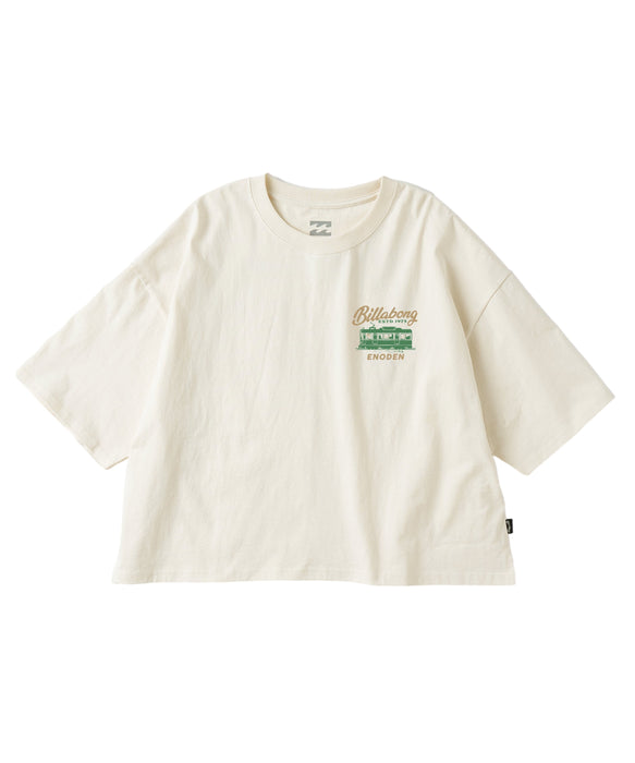BILLABONG ウィメンズ SURF TRAIN Tシャツ 【江ノ電×BILLABONG】【LOOSE CROPPED】【2026年秋冬モデル】