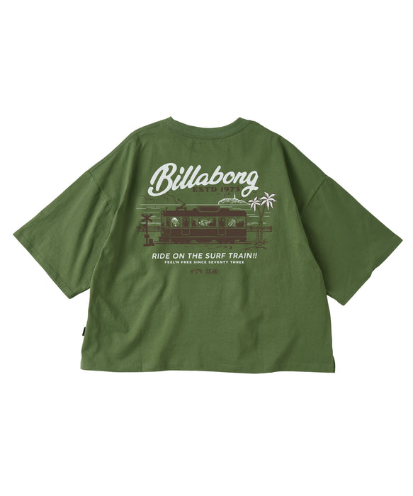 BILLABONG ウィメンズ SURF TRAIN Tシャツ 【江ノ電×BILLABONG】【LOOSE CROPPED】【2026年秋冬モデル】