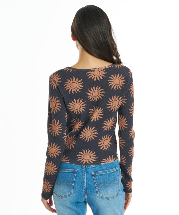 BILLABONG ウィメンズ PRINTED BABY FIT LS TEE セーター 【2026年秋冬モデル】 BSD / M