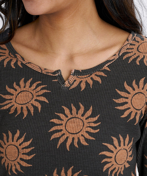 BILLABONG ウィメンズ PRINTED BABY FIT LS TEE セーター 【2026年秋冬モデル】 BSD / M