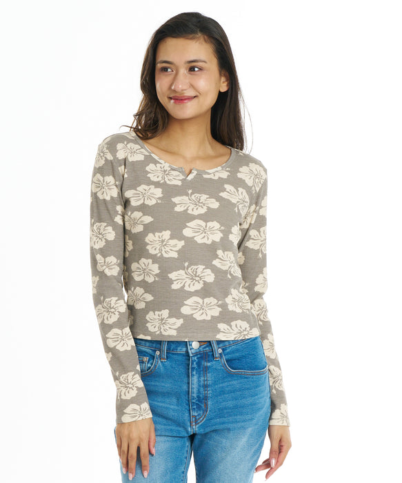 BILLABONG ウィメンズ PRINTED BABY FIT LS TEE セーター 【2026年秋冬モデル】 CBST / M
