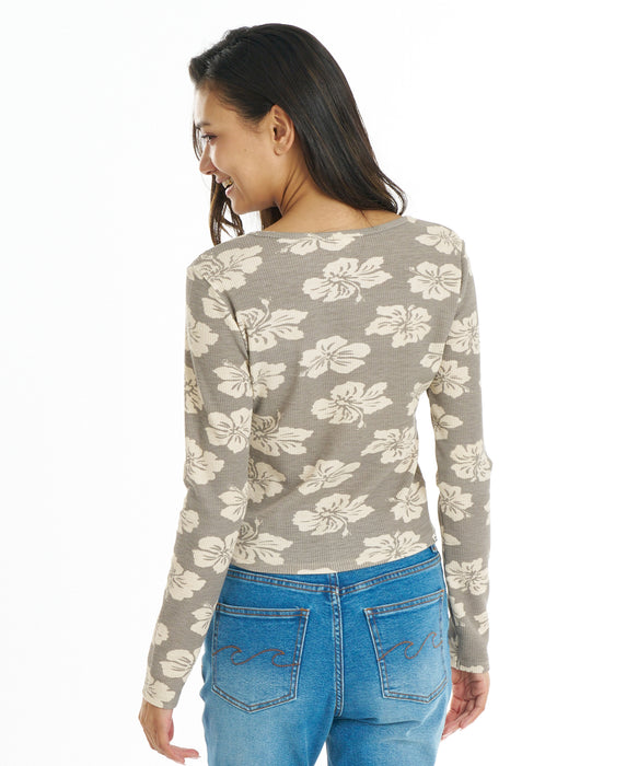 BILLABONG ウィメンズ PRINTED BABY FIT LS TEE セーター 【2026年秋冬モデル】 CBST / M