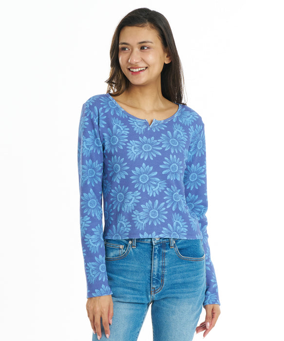 BILLABONG ウィメンズ PRINTED BABY FIT LS TEE セーター 【2026年秋冬モデル】 TRV / M