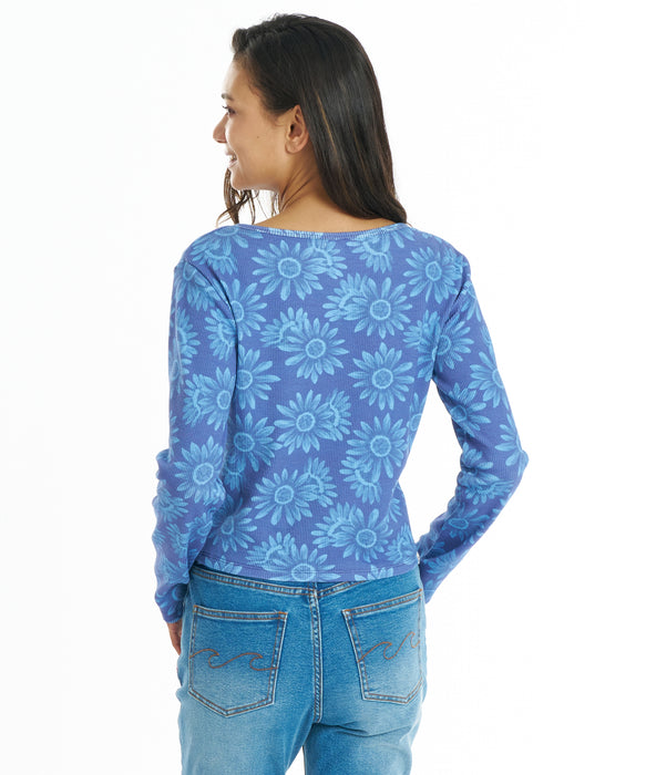 BILLABONG ウィメンズ PRINTED BABY FIT LS TEE セーター 【2026年秋冬モデル】 TRV / M