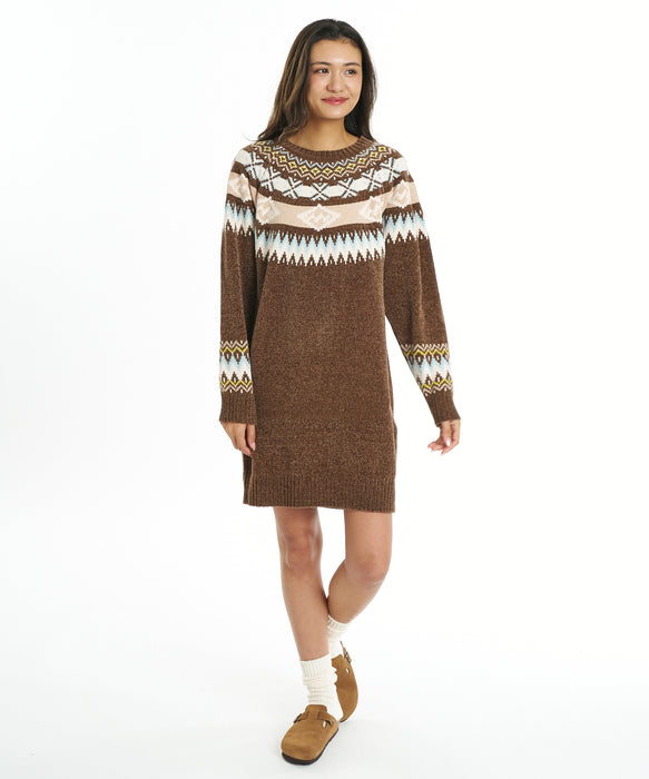 BILLABONG ウィメンズ FAIR ISLE SWEATER ONEPIECE ワンピース 【2026年秋冬モデル】 BRN / L
