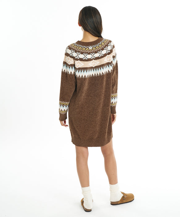 BILLABONG ウィメンズ FAIR ISLE SWEATER ONEPIECE ワンピース 【2026年秋冬モデル】 BRN / L