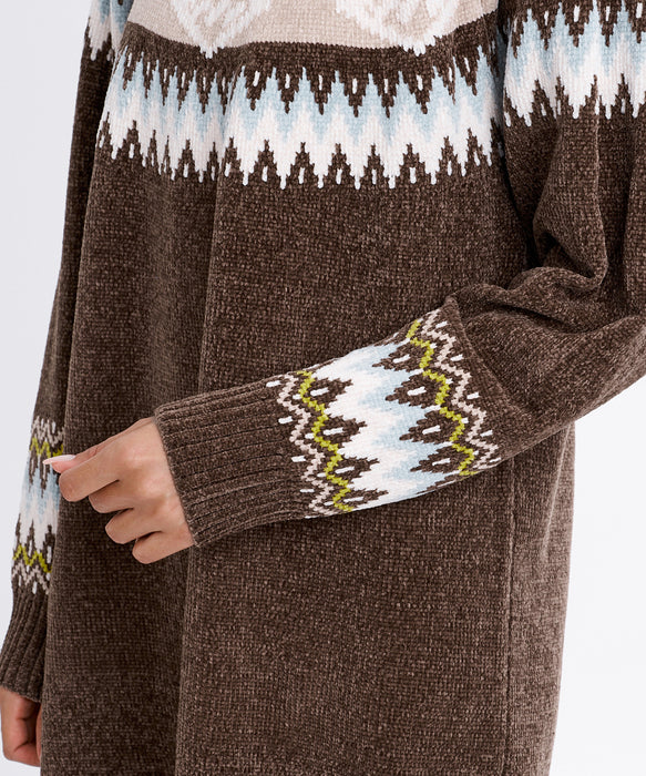BILLABONG ウィメンズ FAIR ISLE SWEATER ONEPIECE ワンピース 【2026年秋冬モデル】 BRN / L
