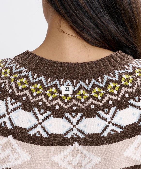 BILLABONG ウィメンズ FAIR ISLE SWEATER ONEPIECE ワンピース 【2026年秋冬モデル】 BRN / L