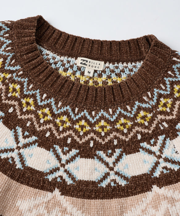 BILLABONG ウィメンズ FAIR ISLE SWEATER ONEPIECE ワンピース 【2026年秋冬モデル】 BRN / L