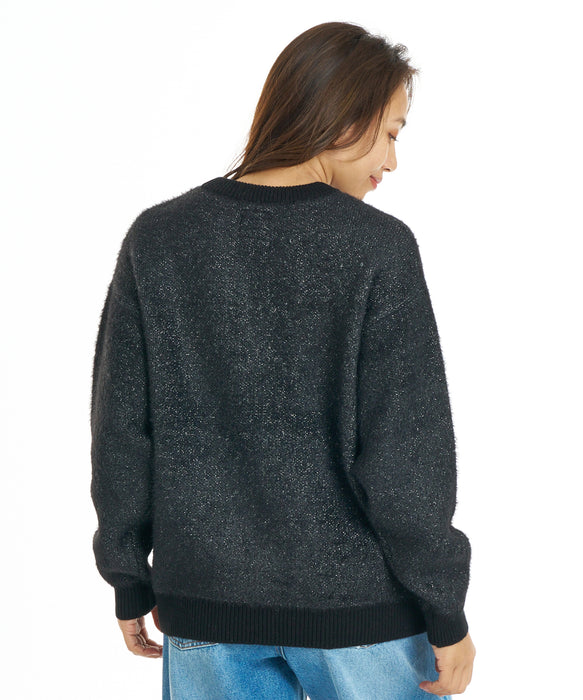 BILLABONG ウィメンズ JACQUARD METALLIC CREW SWEATER セーター 【2026年秋冬モデル】 BLK / L