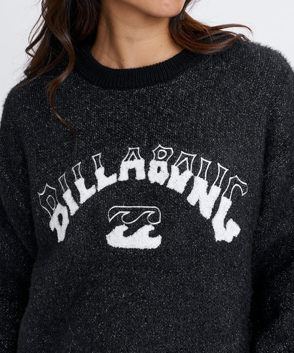 BILLABONG ウィメンズ JACQUARD METALLIC CREW SWEATER セーター 【2026年秋冬モデル】 BLK / L