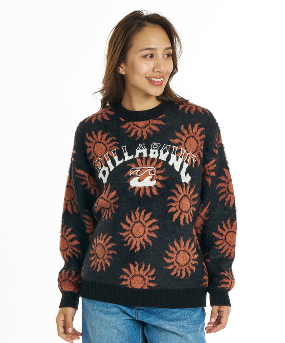 BILLABONG ウィメンズ JACQUARD METALLIC CREW SWEATER セーター 【2026年秋冬モデル】 BSD / L
