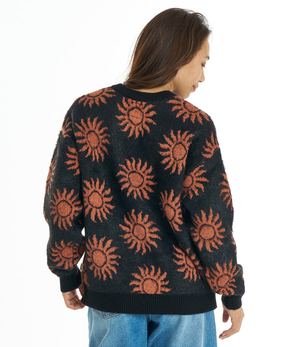 BILLABONG ウィメンズ JACQUARD METALLIC CREW SWEATER セーター 【2026年秋冬モデル】 BSD / L