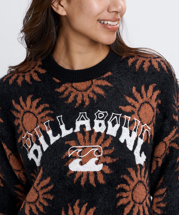 BILLABONG ウィメンズ JACQUARD METALLIC CREW SWEATER セーター 【2026年秋冬モデル】 BSD / L
