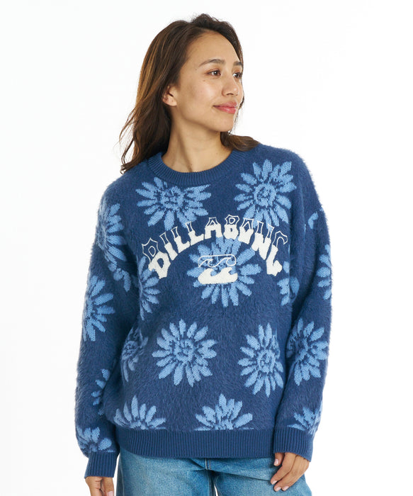 BILLABONG ウィメンズ JACQUARD METALLIC CREW SWEATER セーター 【2026年秋冬モデル】 TRV / L