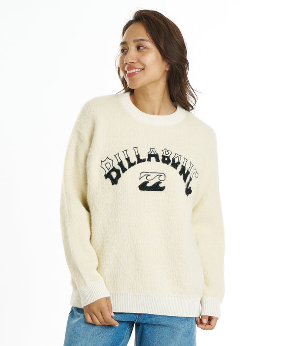 BILLABONG ウィメンズ JACQUARD METALLIC CREW SWEATER セーター 【2026年秋冬モデル】 WHT / L
