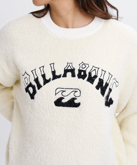 BILLABONG ウィメンズ JACQUARD METALLIC CREW SWEATER セーター 【2026年秋冬モデル】 WHT / L